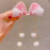 Cute children's hairgrip with tassels for ears, Hanfu, hair accessory, hairpins