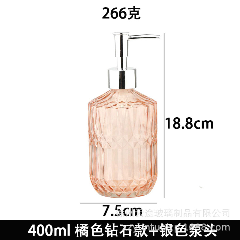 Dispensador de Jabón Líquido de Vidrio a Presión para Baño image 18