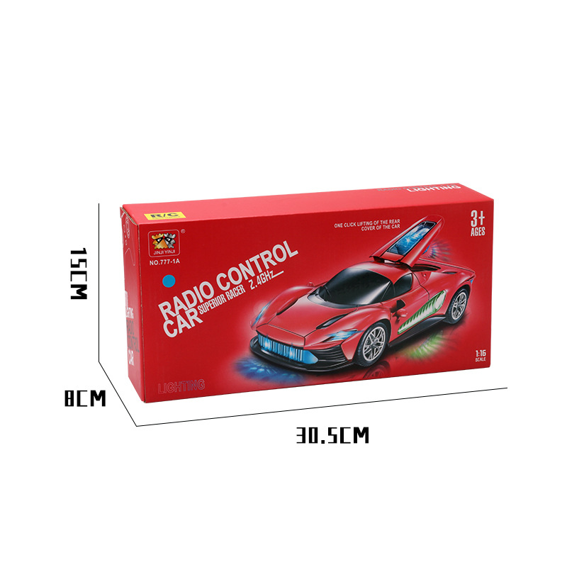 Transfronterizos niños cinco enlaces simulación coche de control remoto luces de color brillante coche de carreras de control remoto coche deportivo niño modelo de coche de juguete