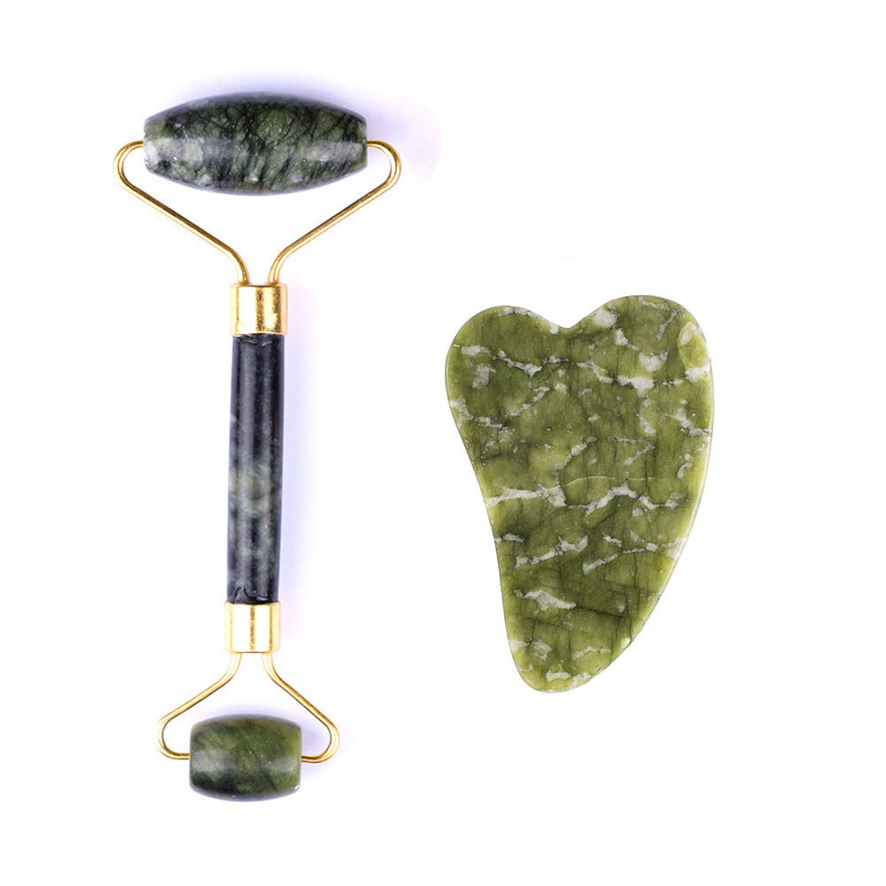 Rodillo masajeador de jade para rostro y cuerpo, palo de masaje para raspado de meridianos, fabricante transfronterizo de productos para el cuidado de la salud