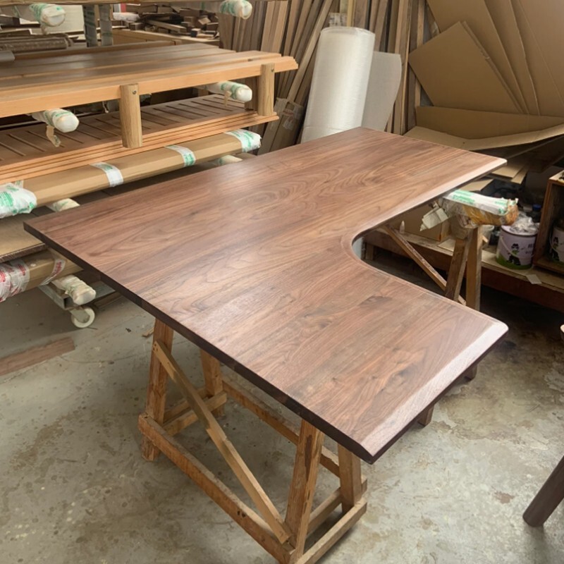 Solid Wood Corner Table Top L-Shaped Desktop Corner Desk Computer Desk Adjustable Desk North American Black Walnut Wood Custom-Made Solid Wood Corner Table Top L-Shaped Desktop Corner Desk Computer Desk Adjustable Desk North American Black Walnut Wood Custom-Made