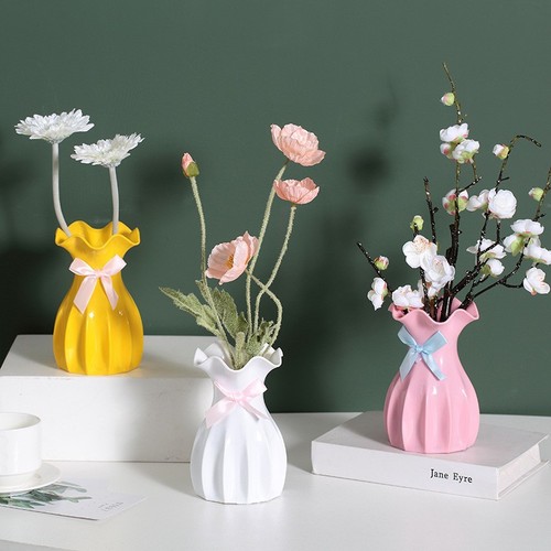 Living room flower arrangement container ornaments imitation ceramic plastic vase imitation flower arrangement desktop flower pot starry dry vase