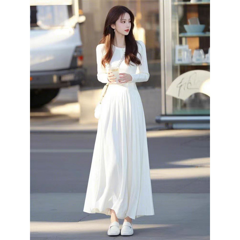 Spring high society French high-end exquisite temperament socialite dress high-end formal occasion white dress