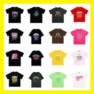 Sp5der��������Young Thugͬ��l����ĸ555555��HT��Pink����tee