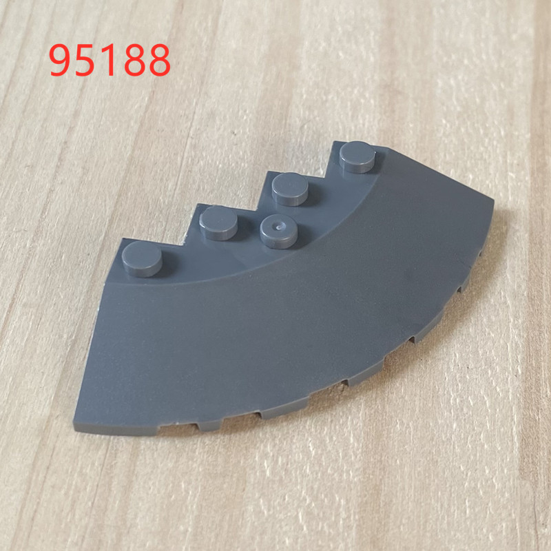 Compatible with Lego 95188 Domestic Science and Technology Education Small Particle Building Block Parts 6X6 Arc Corner Brick Moc Replacement Parts