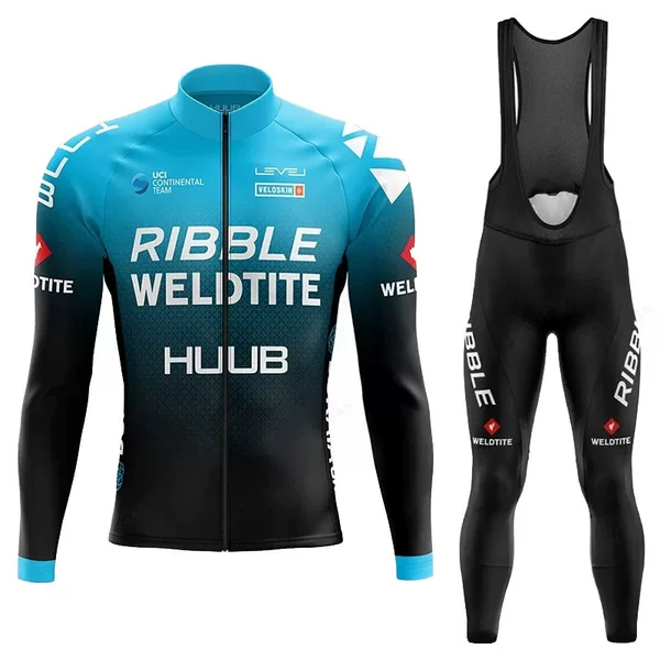 Huub Men's and Women's Cycling Clothing Set, Milk Silk Top, Quick-Drying Long-Sleeved Moisture-Wicking Bicycle Clothing