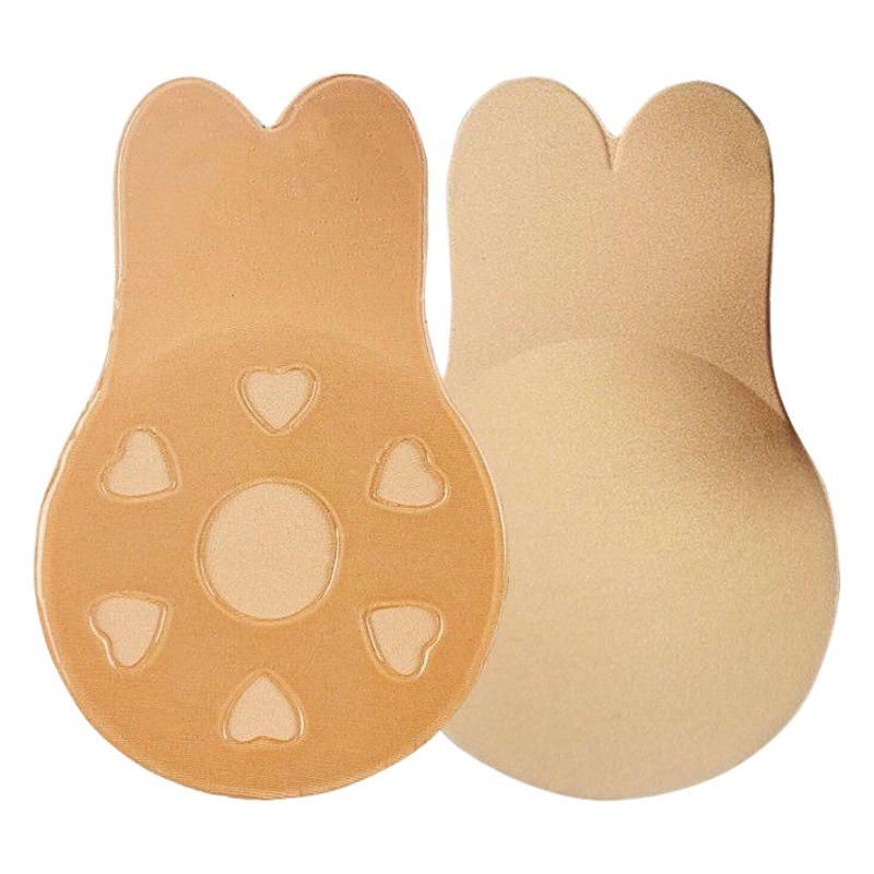 Nuevo soporte superior invisible de las mujeres pegatinas de pecho Barelift conejo de silicona invisible pezón pegatinas