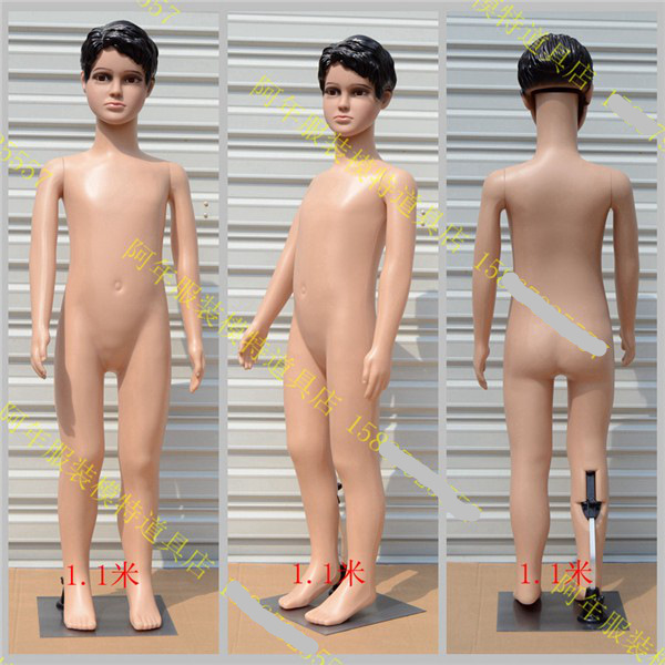 Clothing store model props children men and women full body children's clothing children's hard luminous head window display model frame model