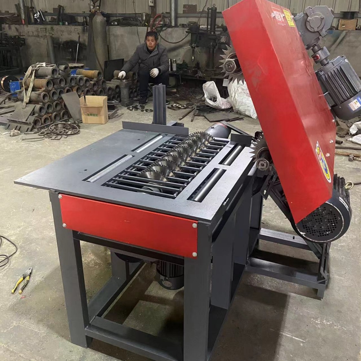 小型方木木多片锯 板式圆木多片锯 简易板材多片锯木工机械