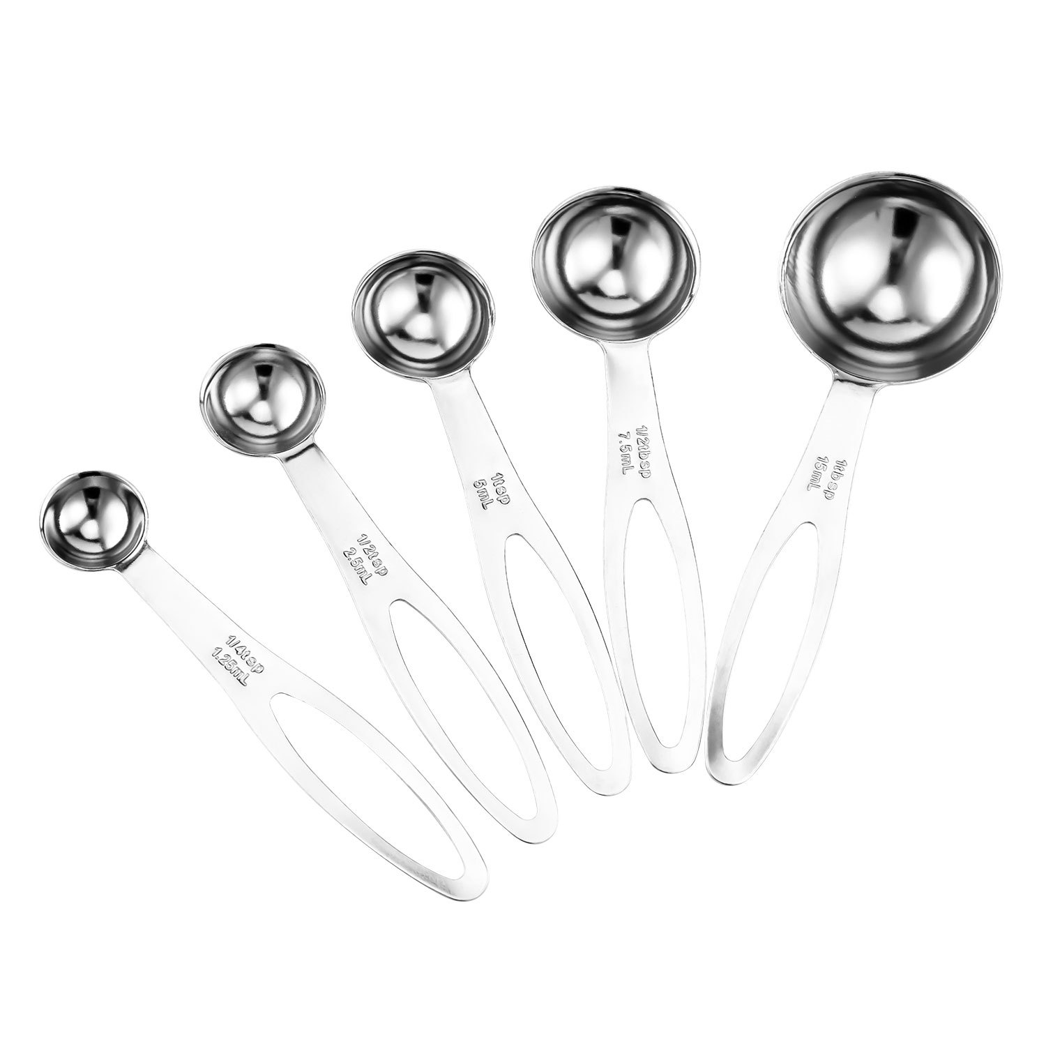 Juego de Cucharas Medidoras de Acero Inoxidable 430 con Doble Escala Multiuso para Cocina image 5