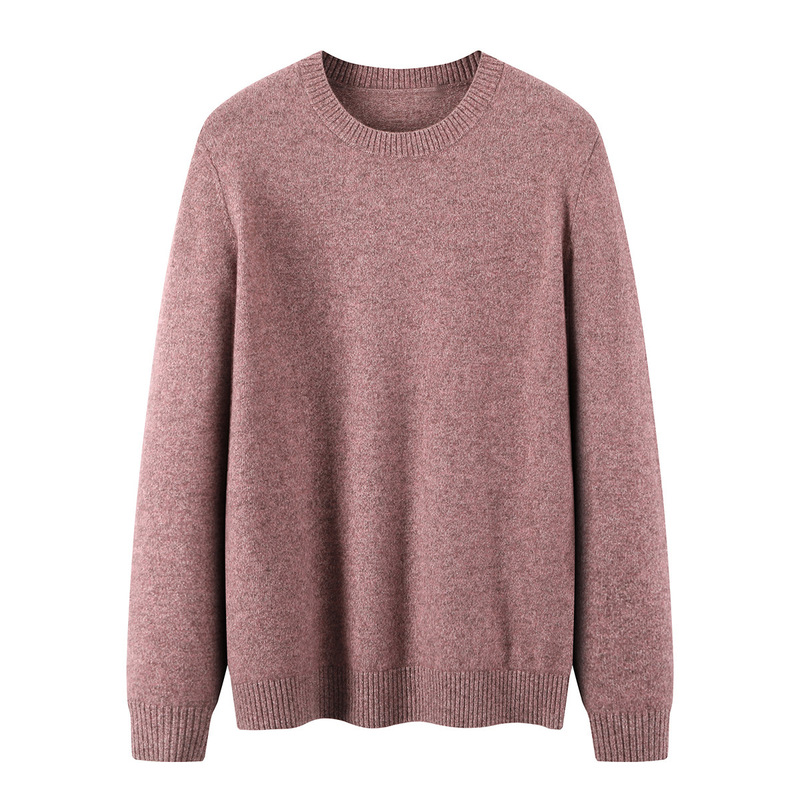 Brand Cut Label Autumn and Winter Men's Round Neck Soft Warm Casual Easy-To-Wear Sheep Wool Cashmere Sweater Z4R26011