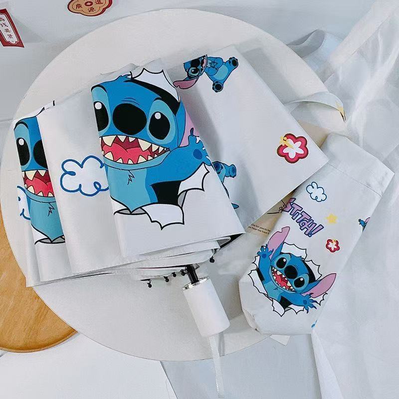 Cartoon plegable protector solar paraguas automático para hombres y mujeres sol y lluvia de alto valor facial lindo paraguas de sol para mujeres anti-UV