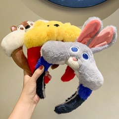 新款創意卡通大發箍草莓熊女搞怪頭箍壓發洗臉可愛髮飾成人鹹魚頭