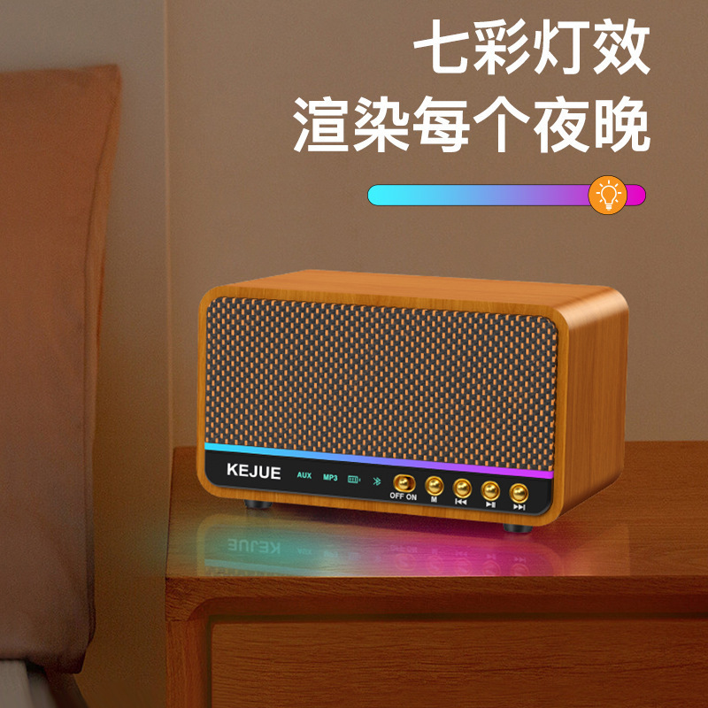 2023新型国境を越えて人気ファッションレトロデスクトップ無線bluetoothスピーカープレゼントカード小音響サブウーファ|undefined