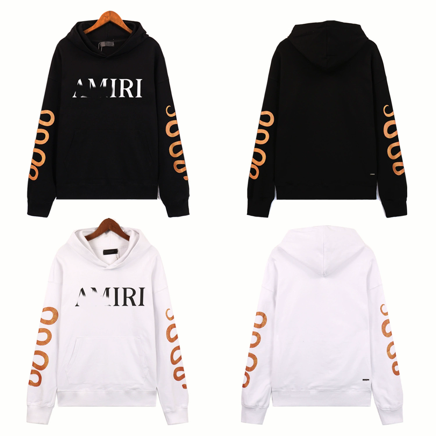 Американский повседневный свитер AMIRI со змеиным принтом осенью и зимой новый мужской свободный толстовка с капюшоном трансграничный новый продукт