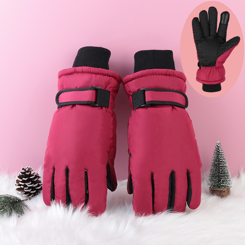 Personalizado logotipo de texto publicitario para enviar regalos corporativos de invierno para hombres y mujeres guantes calientes impresión personalizada invierno