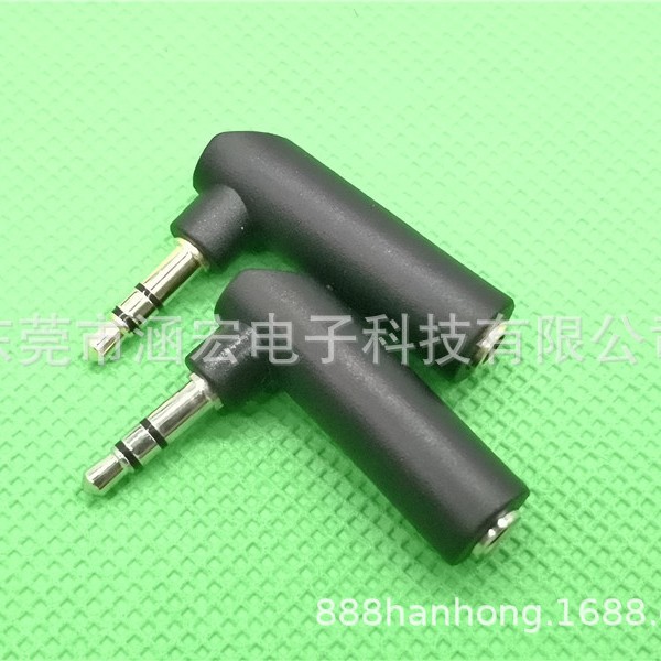 供应3.5MM公转母音频头3.5手机耳机音频转接头3.5L型转接头90度