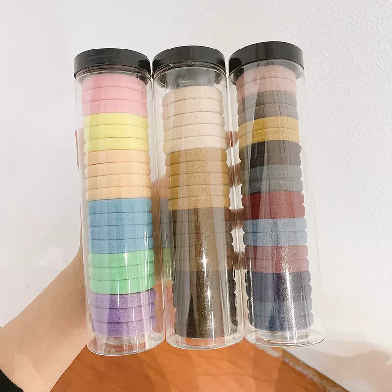 简约高弹力扎头发橡皮筋高马尾女发绳不伤发耐用头绳发圈头饰打结