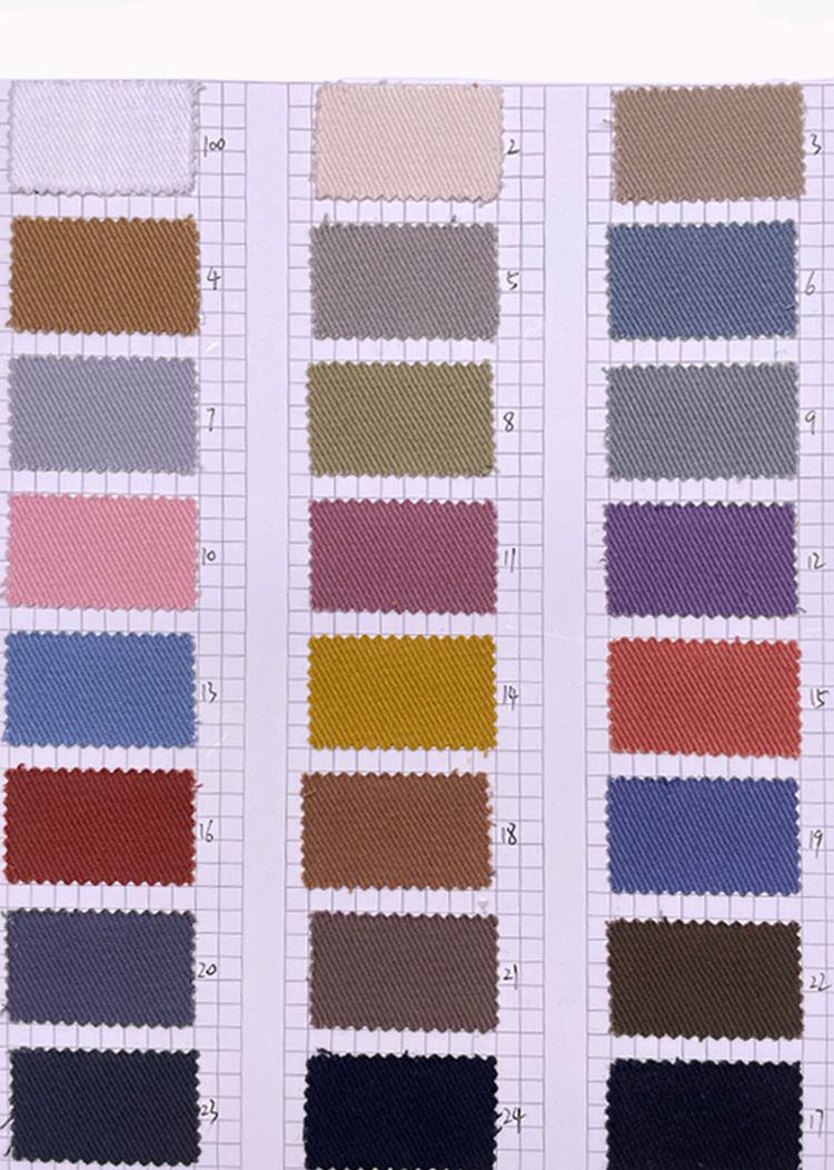 Alta calidad 97% algodón 3% spandex tweed tela de pantalones elásticos