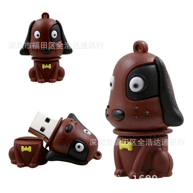 USB флешка, мультяшный робот-пёс, талисман, кукла, игрушка ПВХ, 16Г, 32Г