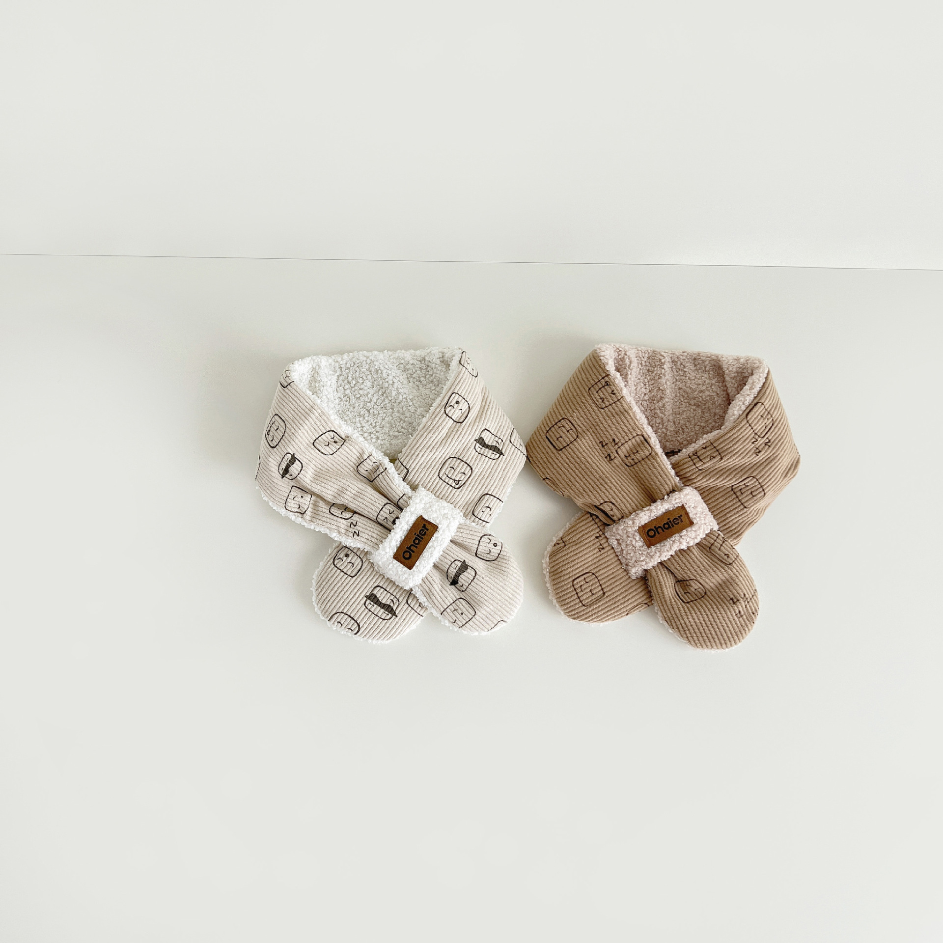 Children's scarf Winter Instagram fashion cartoon cute thick warm baby bib_voghion.com