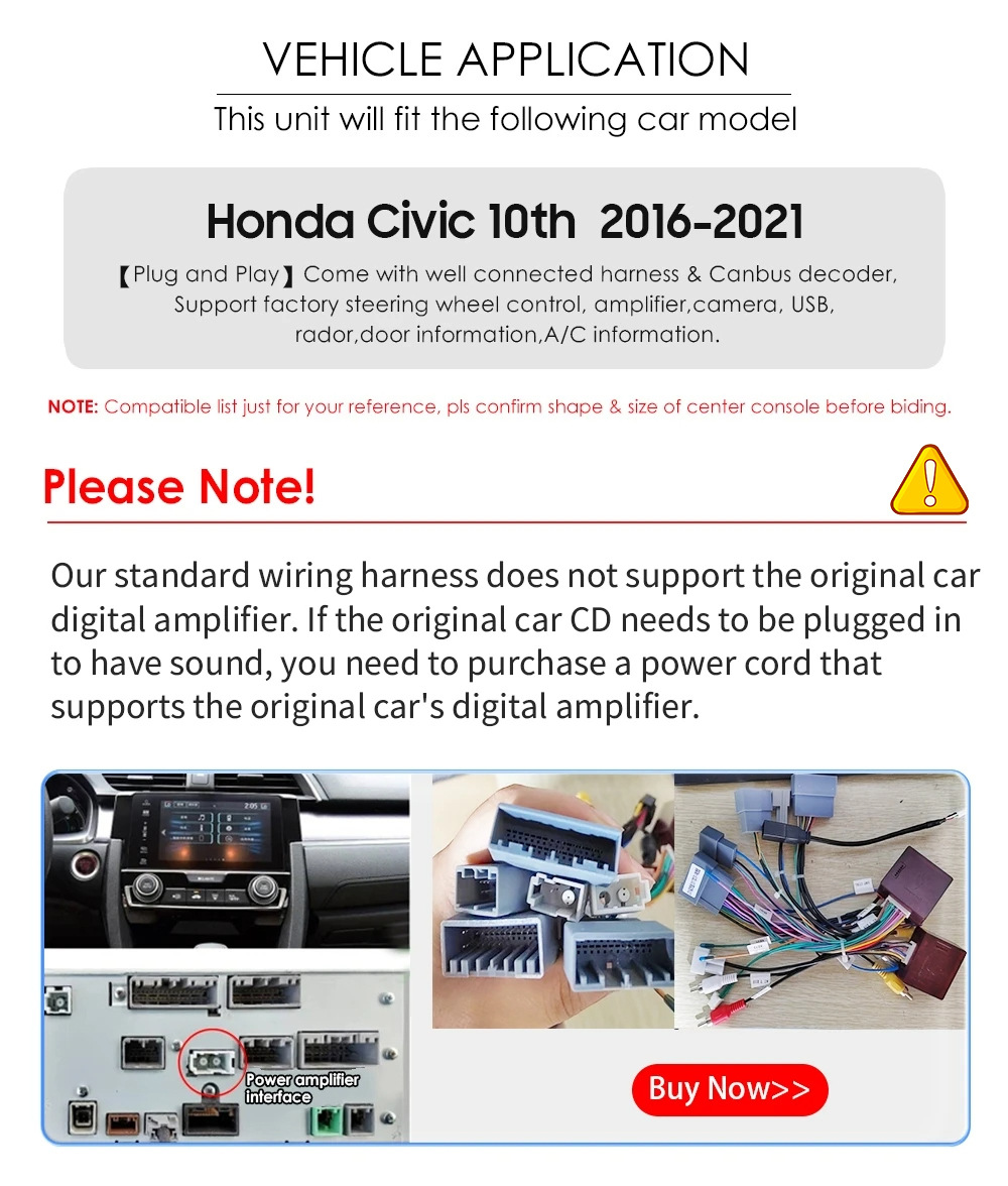Cross-Border Applicable 16-18 Honda Civic Central Control Large Screen All-In-One Android Car Navigation
