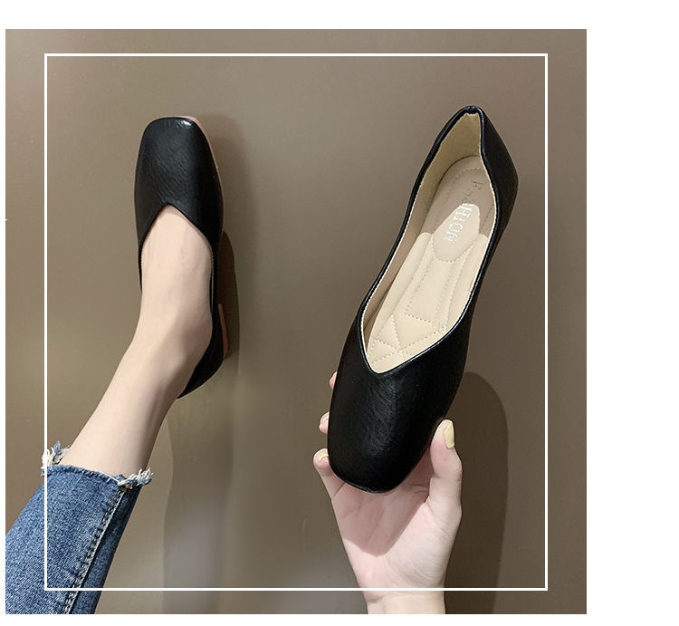 2026 primavera y verano nuevos zapatos de una sola sola sola sola suave antideslizante de boca superficial perezosa zapatos de moda de mujer