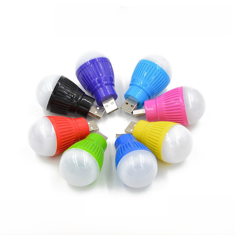 New portable color USB small bulb outdoor stall laptop mobile power led emergency light