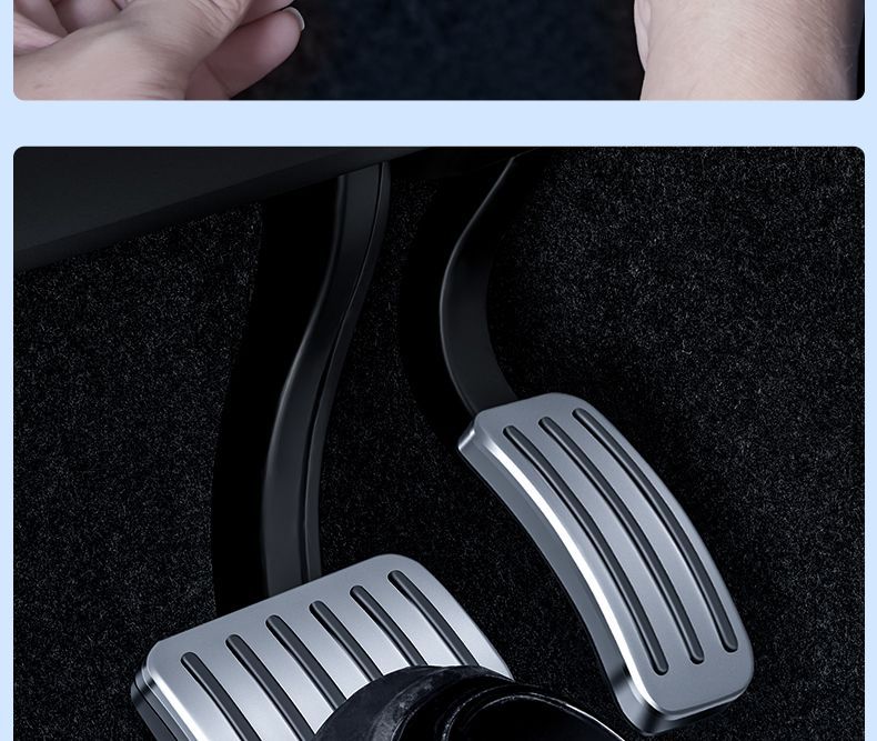 Suitable for Tesla Model Y/Yl Renewal 3 Accelerator Brake Anti-Slip Rest Foot Pedal Aluminum Alloy Decorative Accessories