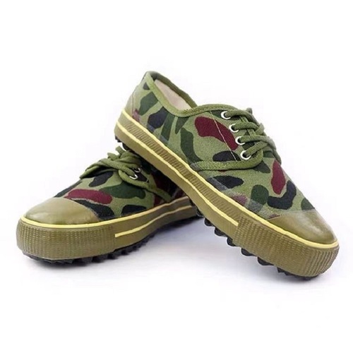 Rubber sole vulcanized liberation work shoes, low-top training camouflage shoes for students, manufacturer wholesale liberation shoes