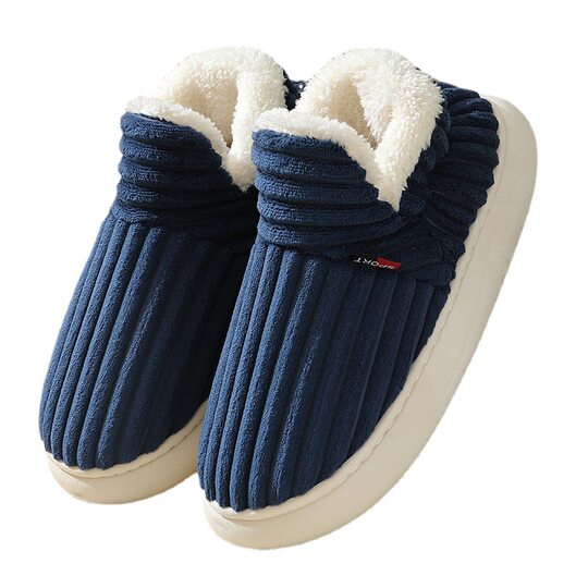 2024 Winter Cotton Slippers Men's Thickened Sole Home Couple Indoor and Outdoor Non-slip Warm Women's Old Cotton Shoes