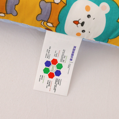 Detachable baby pillow, children's washable small pillow, pure cotton 1-2-3-6 year old baby shaped comfort bean pillow