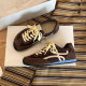 Wang Yibo Thick-soled German Training Shoes Women's Casual Forrest Gump Shoes Lace-up Retro Sports Inner Height-increasing Leather Ballet Shoes