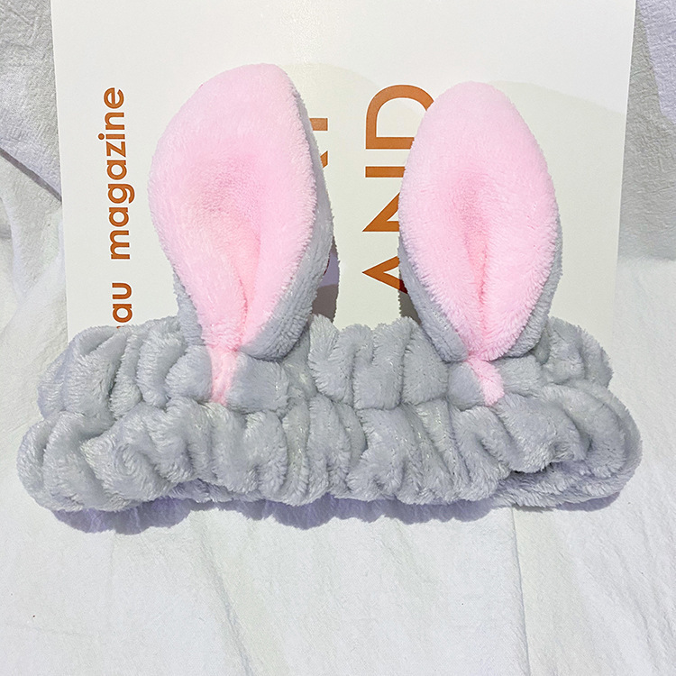 Corea del Sur dibujos animados tridimensional Orejas de conejo diadema chica linda cara lavado diadema Internet celebridad conejo diadema Zodiaco accesorios para el cabello