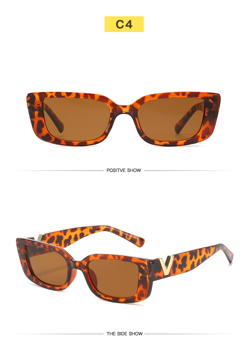 Nouvelles lunettes de soleil, lunettes de soleil hip-hop et rebondissantes, lunettes de soleil à petite monture carrée rétro à la mode pour femmes, lunettes à la mode européennes et américaines_voghion.com