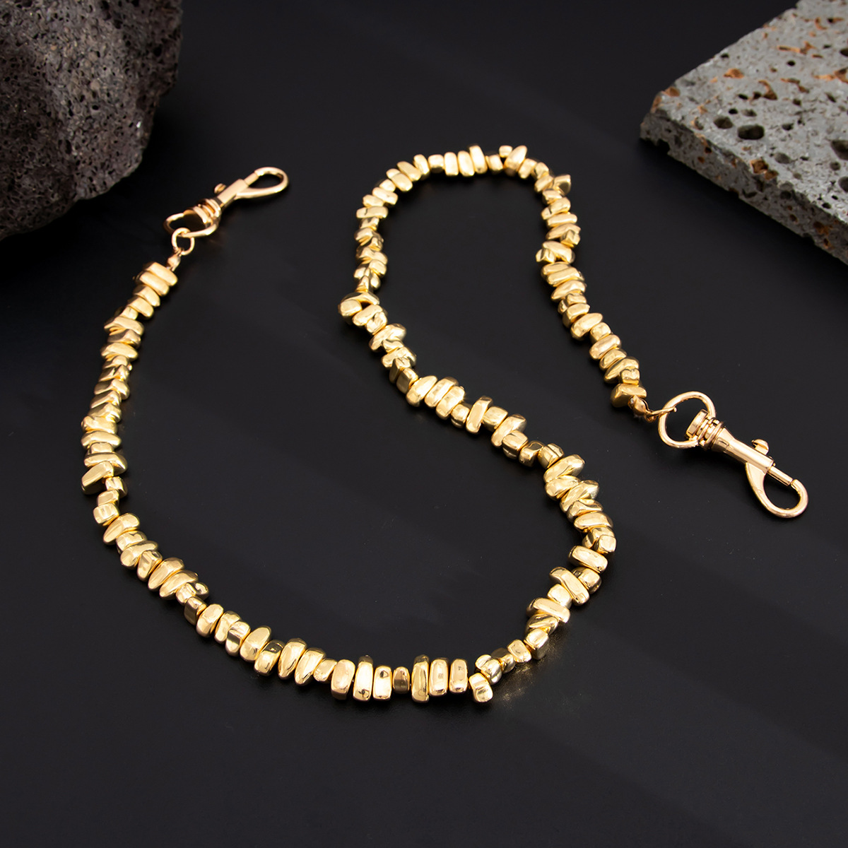 Hip-Hop-Nische CCB Perlenbesetzte High-End-Mode Persönlichkeitshose Herren-Taillenkette_voghion.com