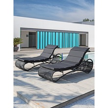 户外躺椅庭院花园别墅泳池民宿温泉酒店景区海滩度假村旅游区躺椅