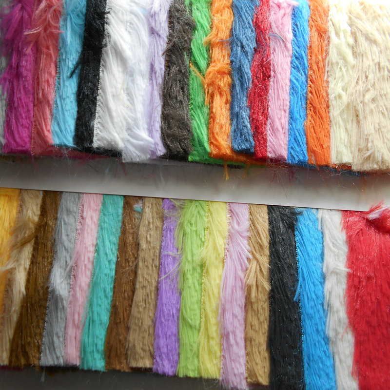 现货20毛高无光孔雀绒半光pv绒长毛绒假毛皮经纬编绒玩具服装面料