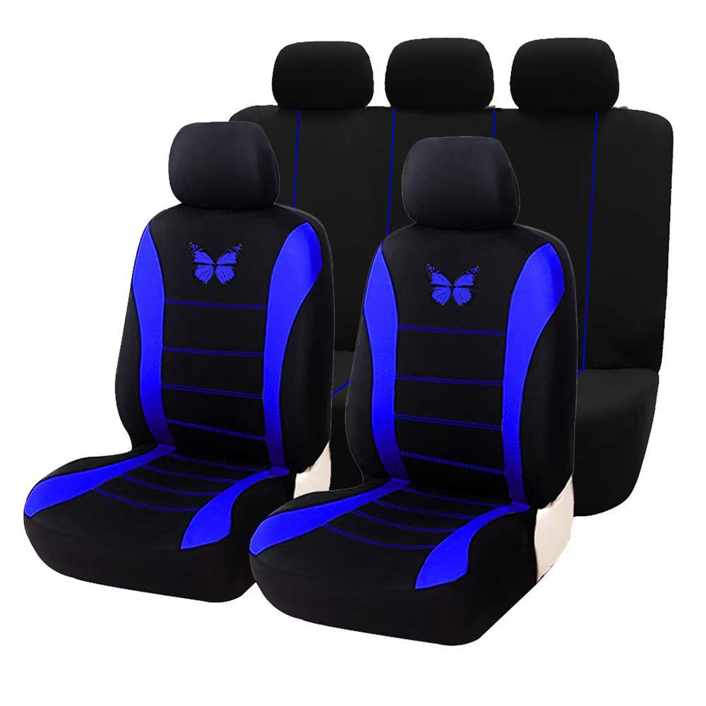 Cross-Border Fabric Butterfly Waistline Car Seat Cover for All Seasons, Export Temu Amazon Mexico Hot Style