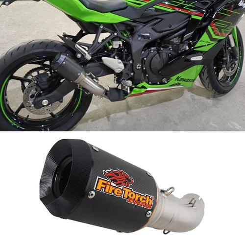 The torch is suitable for motorcycle sports car Kawasaki ninja ZX4R exhaust pipe ZX4RR titanium alloy front and middle section 23