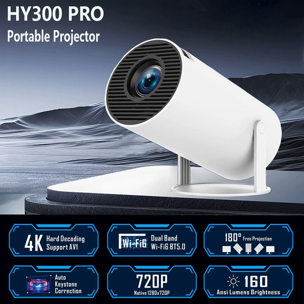 Трансграничные прямые продажи HY300 PRO проектор 4K супер чистый качество портативный домашний кинотеатр офисный проектор