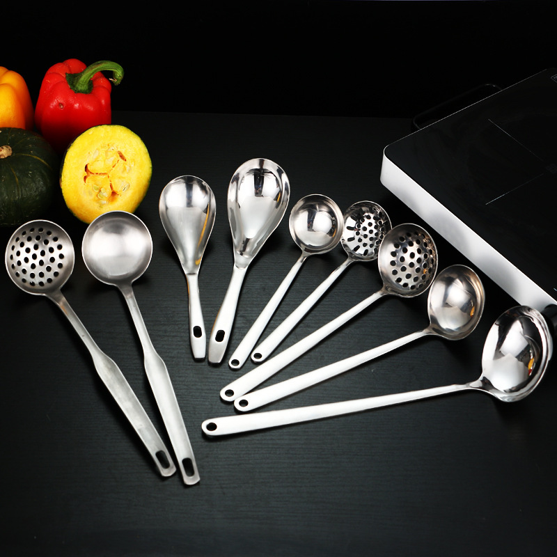 台所用品ステンレススプーン漏れスプーン卸売り家庭用鍋具三点セット調理器具kitchen utensils|undefined