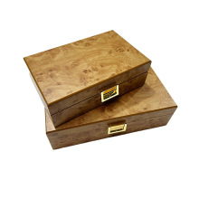 高档金丝楠木礼盒现货红茶岩茶白茶小罐茶木质包装盒茶叶木盒收纳