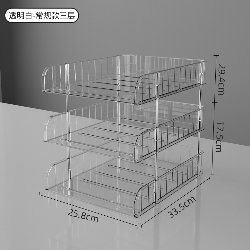 gabinete de escritorio archivos de almacenamiento de escritorio papelería de oficina A4 papel perezoso transparente estante de archivos visuales
