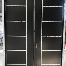 广东佛山吉南不锈钢门厂生产灰黑双开地弹簧门
