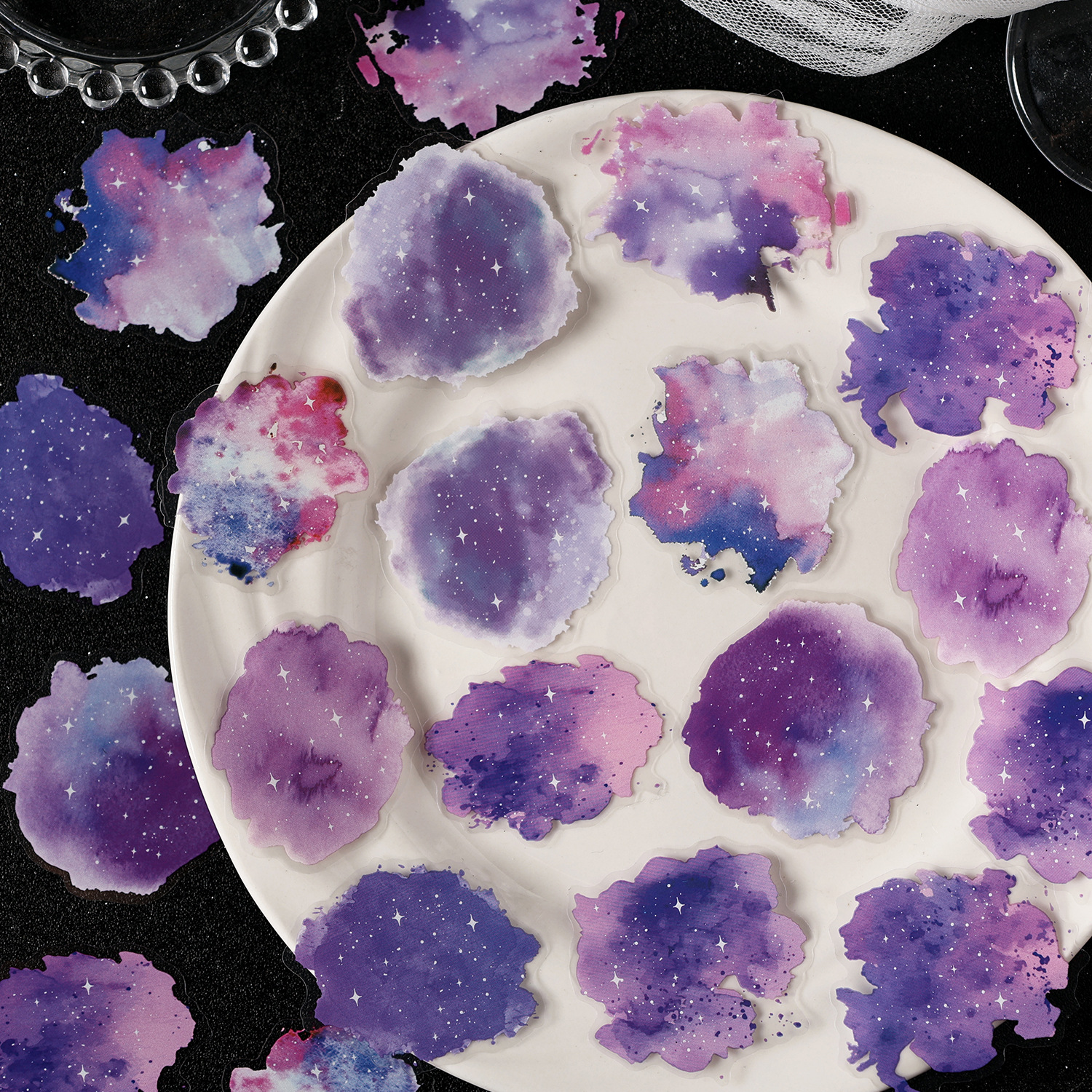 Star Dome Painting Series Romántico Cielo estrellado Dieta Tema Pegatina PET Paquete Libro de bricolaje Material de decoración Pegatina de collage