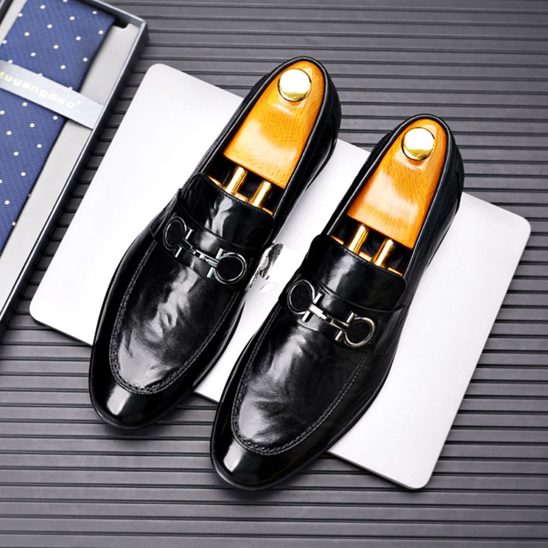 Kişi üçün dəri mokasin ayaqqabı, casual slip-on model