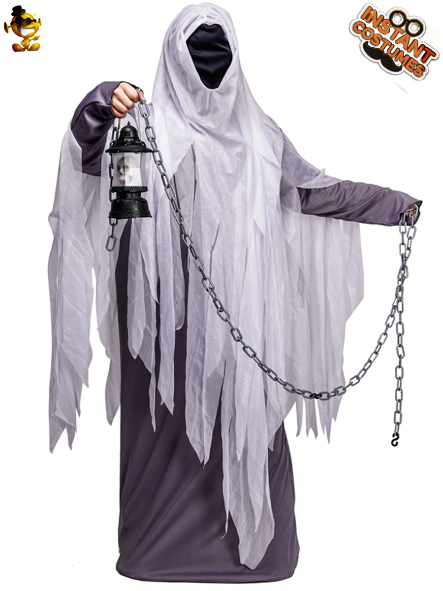 Hombre grande horror fantasma sin rostro traje de Halloween etapa Cosplay linterna fantasma distribución al por mayor