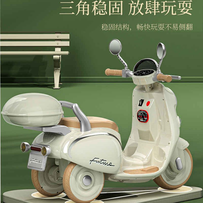 El triciclo eléctrico de la motocicleta de los niños 3-6 años del coche de batería teledirigido puede sentarse coche doble del juguete del Tesoro de los hombres y de las mujeres de la impulsión