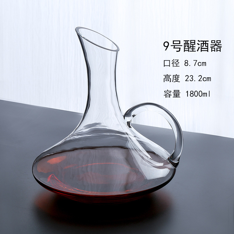 Casa de estilo europeo personalidad cristal conjunto de botellas de vino vino vino vino divididor de vino vino con mango de decantación